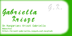 gabriella kriszt business card